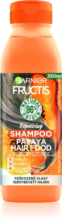 Garnier Fructis Papaya Hair Food - восстанавливающий шампунь для поврежденных волос /   350  ml  / GTIN 3600542290074