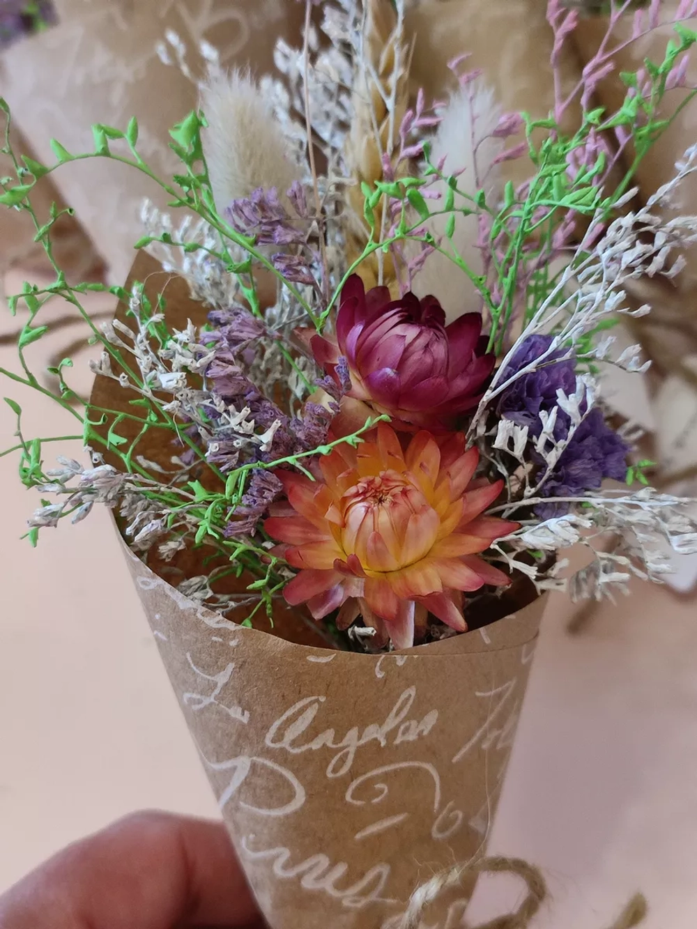 Подарочный набор ваза сухоцвет букет на 8 марта