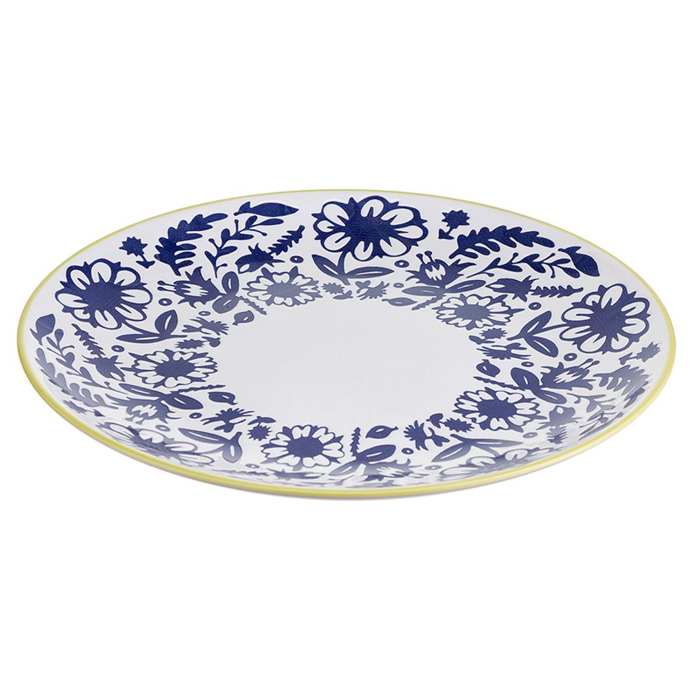 Набор из 2-х керамических обеденных тарелок LT_LJ_DPLBT_CRP_26, 26 см, белый/синий