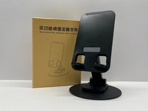Держатель для телефона универсальный, металлическая, для дома или в офис, на подставке, 360° вращение, K39A, МагниТО-R (1 шт.)