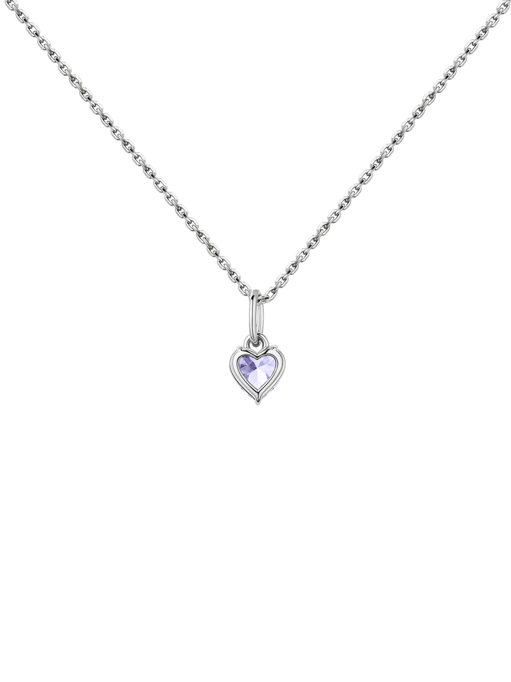 Подвес из серебра со вставкой из лавандового фианита