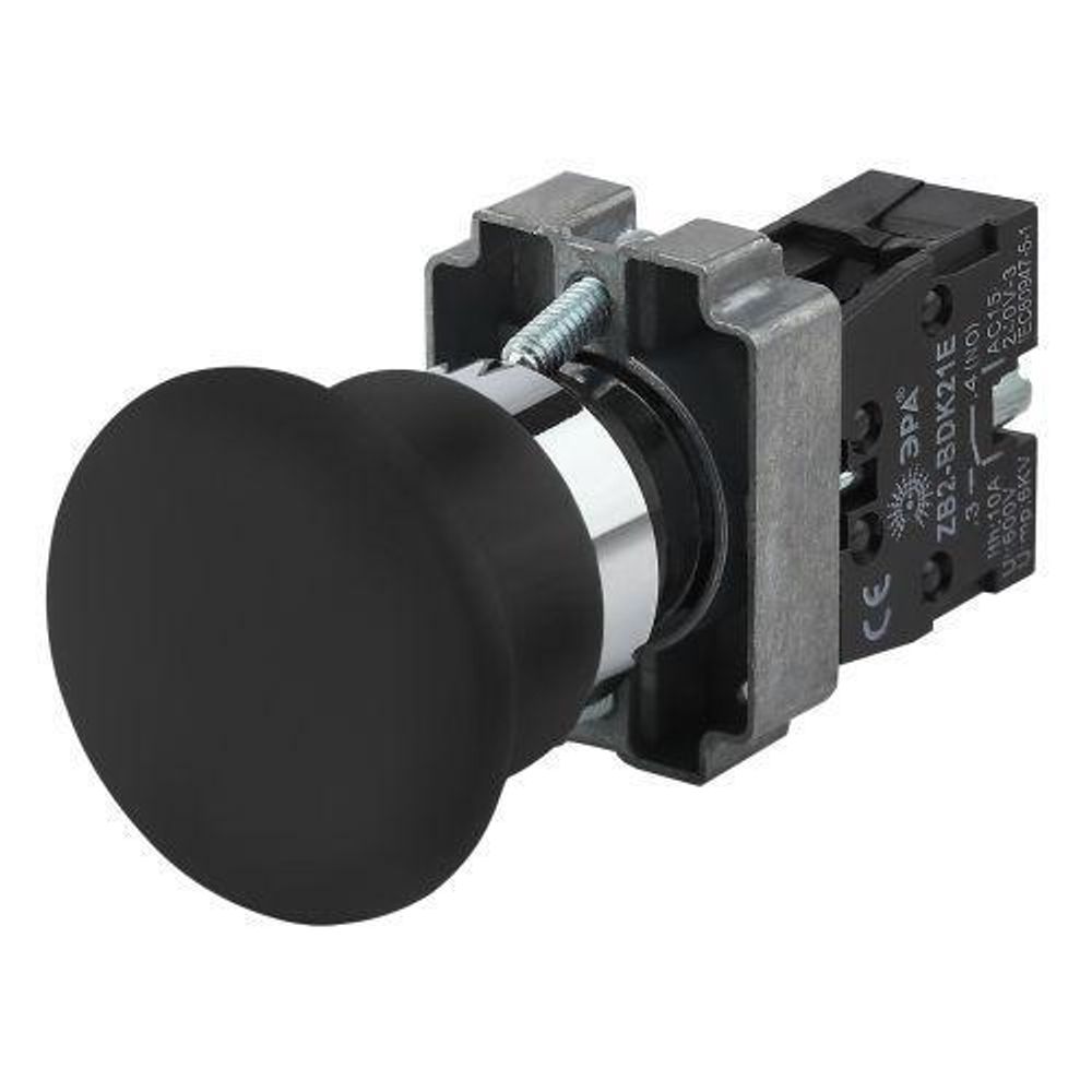 Кнопка управления "Грибок" LAY5-BC21 BBG70-BC-K02E 1з черн. Эра Б0045640