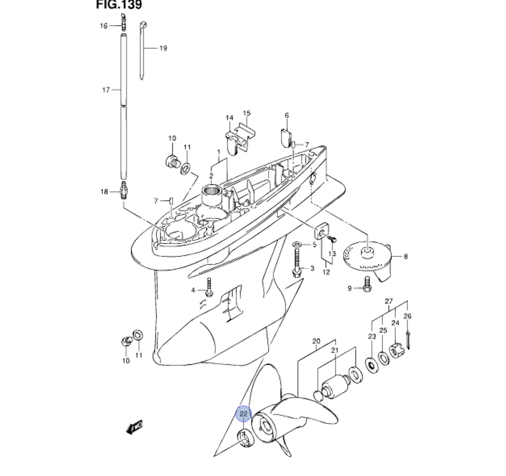 Упорная шайба винта Suzuki 57632-93J11-000