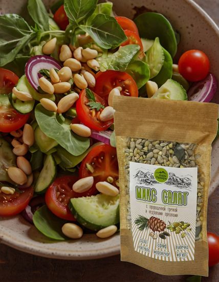 Смесь для салатов с гречкой и кедровыми орешками!