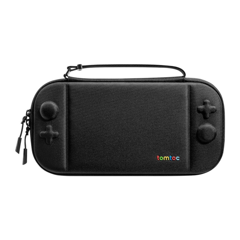 Тканевый чехол tomtoc FancyCase-G05 Slim Case Classic для Nintendo Switch 2 Водостойкий укреплённый гибридный чехол с ремешком-ручкой и застёжками-молниями YKK. Вмещает до двенадцати картриджей с играми