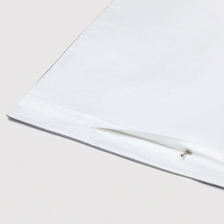 Постельное белье cемейное Сlaire&Caroll Frame белое с серым