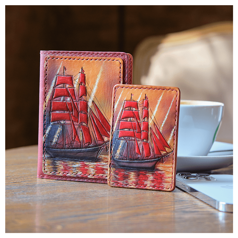 Чехол на паспорт «Городские мотивы» розовый