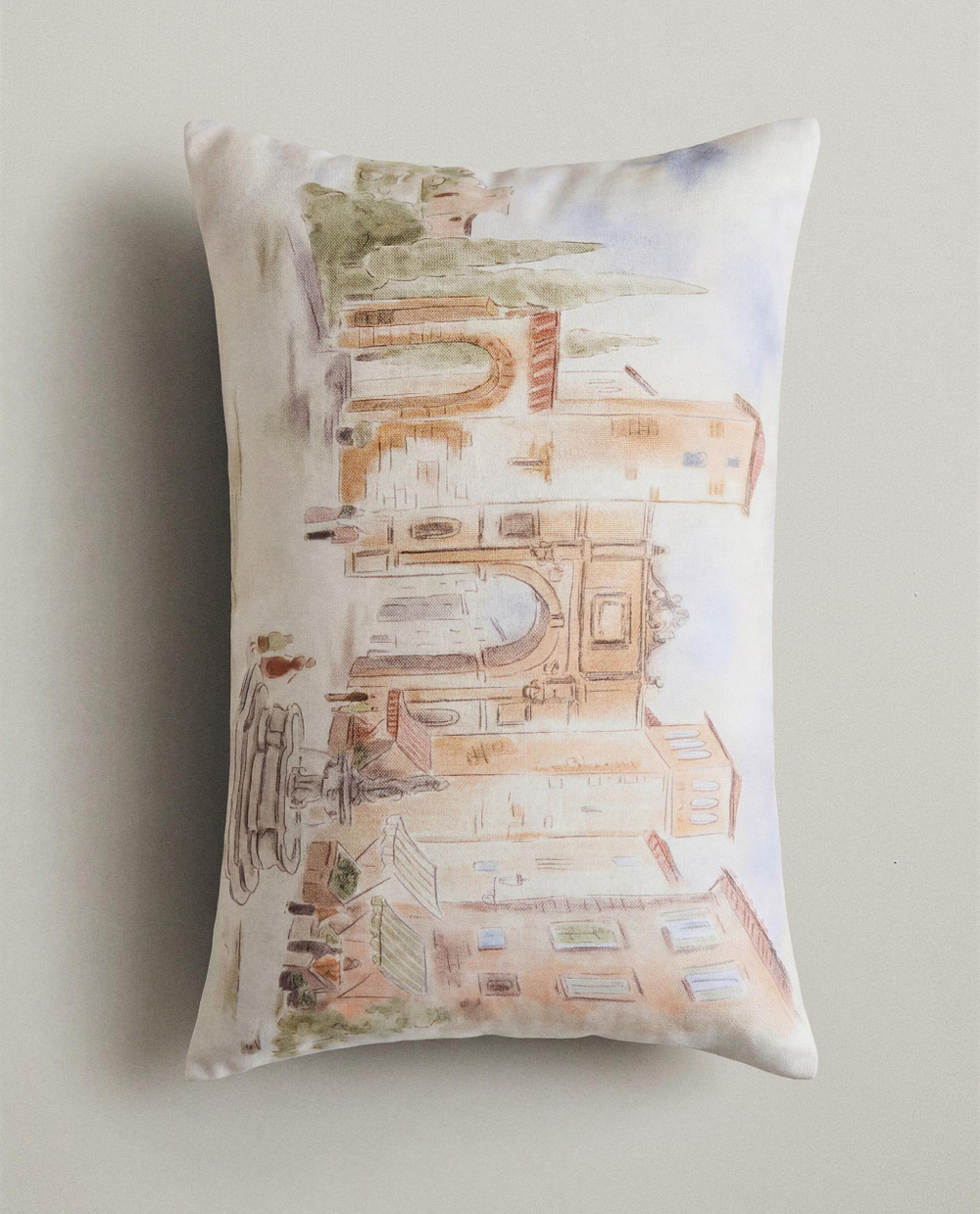 Zara Home наволочка декоративная из хлопка, бежевый, 30x50 см