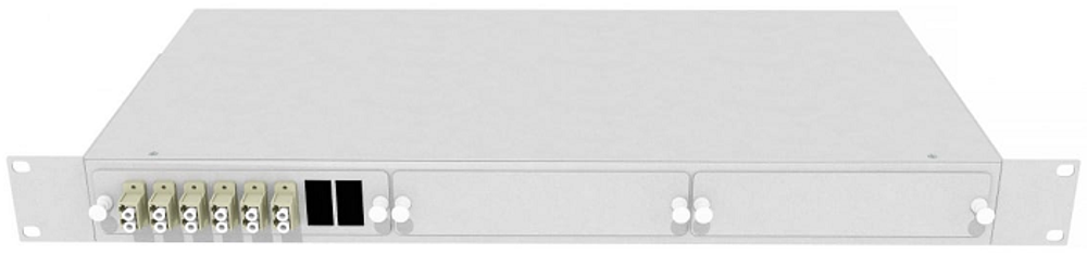 Кросс оптический стоечный  TopLAN КРС-Top-1U-12LC/U-OM2-GY