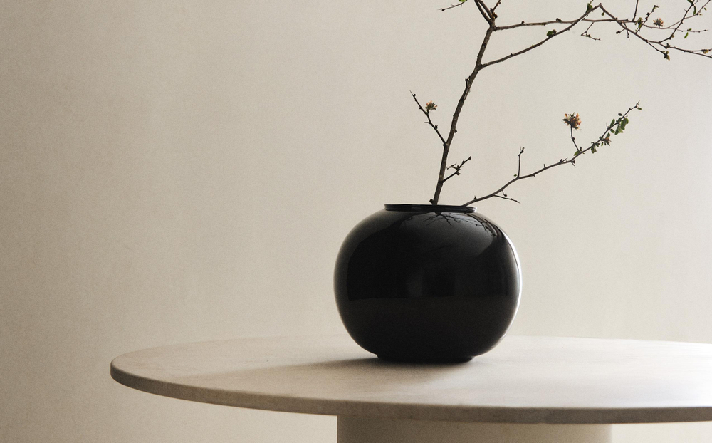 Zara Home Ваза из керамики, цвет коричневый, 25 см