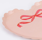 Тарелки "Сердечки с бантиками" 8 шт. (24 х 21,5 см)