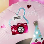 Шар (19''/48 см) Круг, С ДР, Красотка!, 1 шт.