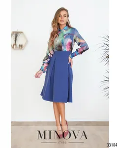 Платье 3123-светло-синий Minova
