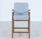 Комплект барной мебели на 4 персоны Tagliamento Apoyo, грецкий орех, голубой