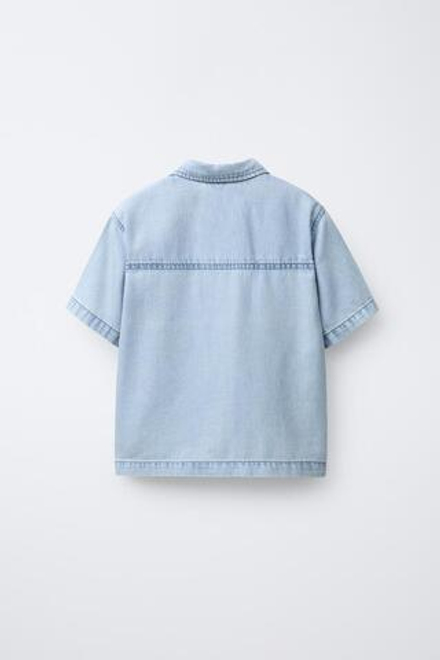 ZARA ДЖИНСОВАЯ РУБАШКА, СИНИЙ