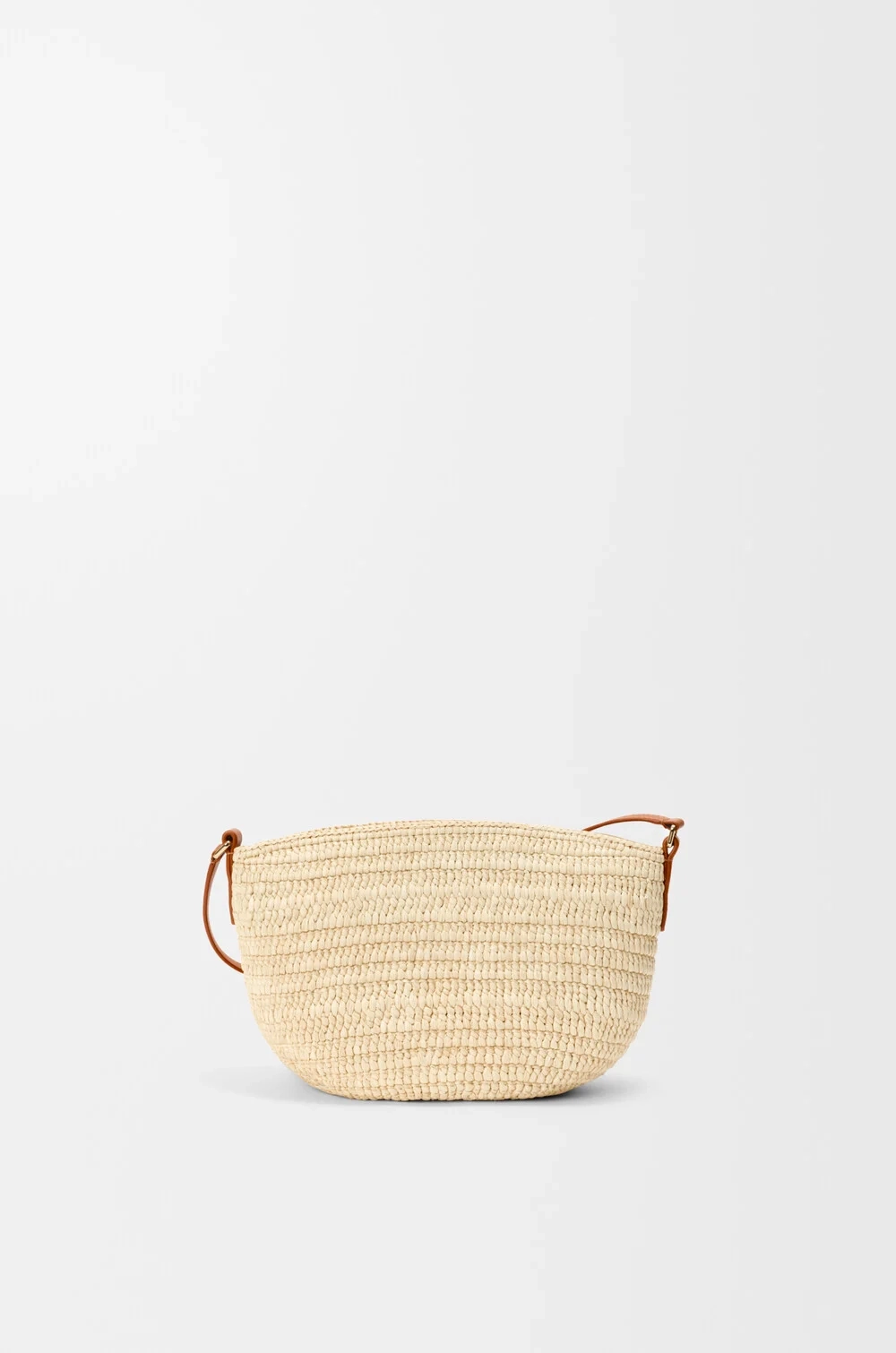 Loewe Сумка Eclipse из рафии и телячьей кожи, натуральный/коричневый