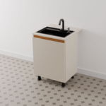 Кухонный модуль напольный 60х60х85, Виго, под мойку, со столешницей, тумба под раковину с дверью, на ножках, серый / дуб, Dipriz