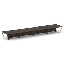 Steel Meet Стол переговорный прямоугольный KM-PR.B.SP-24 Дуб Мали/Графит Глянец/Металл Антрацит 8000