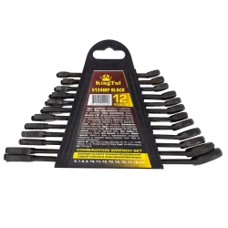 Набор ключей комбинированных 12пр. KINGTUL KT-5124MP Black