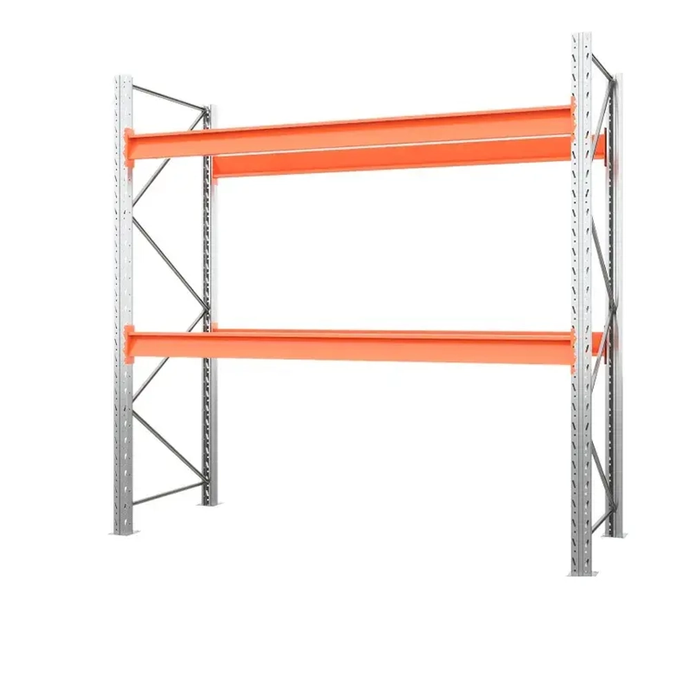 Стеллаж паллетный фронтальный основная секция 2500х2700х1100 мм (85.1.5). Ярусы: пол+2