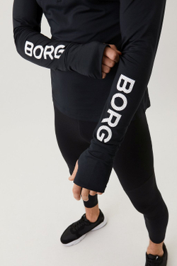 Мужская теннисная кофта Björn Borg Borg Midlayer Half Zip M - черный