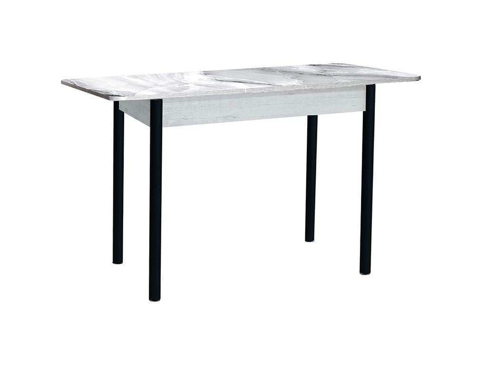 Нью йорк фотопечать стол обеденный раздвижной со стеклянной поверхностью / белый мрамор/бетон белый/черный 900*600 (1200)