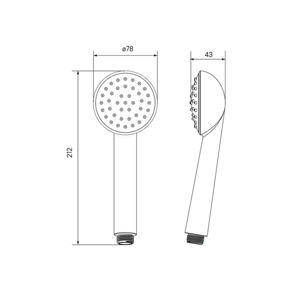 Лейка для душа Milardo NIA1F78M18 "Niagara" D78мм, 1 режим ХРОМ глянец, пакет