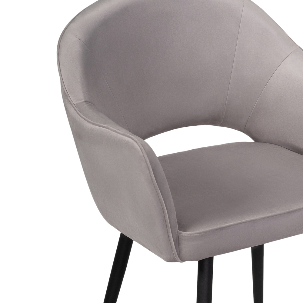 Стул на металлокаркасе Woodville Ойстер MR-28, черный, ножки черные