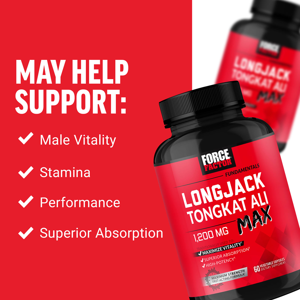 Force Factor, Fundamentals, эврикома длиннолистая, максимальная сила действия, 60 растительных капсул