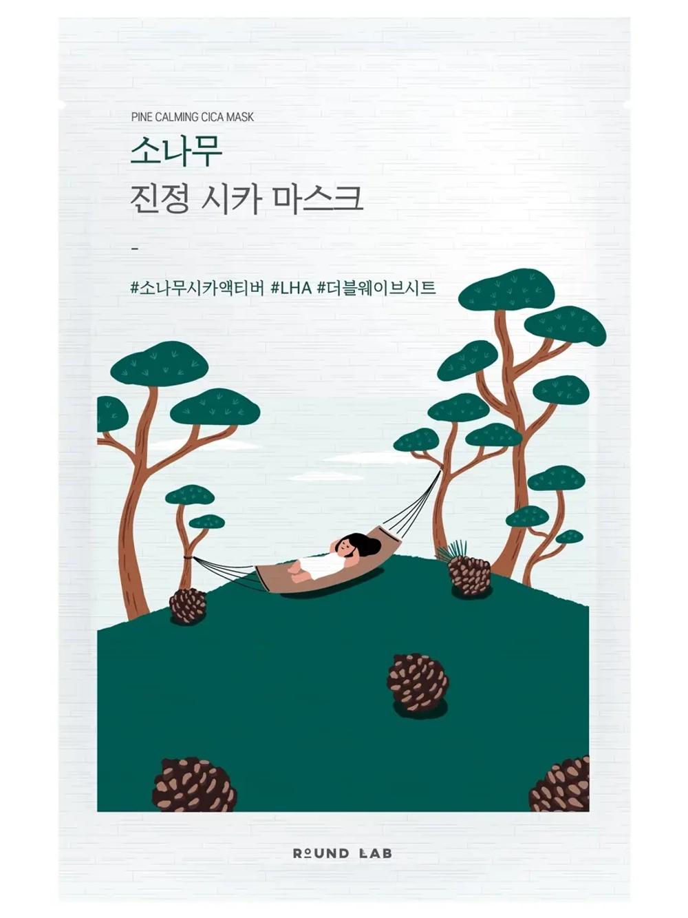 Round Lab Успокаивающая маска с экстрактами сосны и центеллы Pine Calming Cica Mask Sheet 27 мл