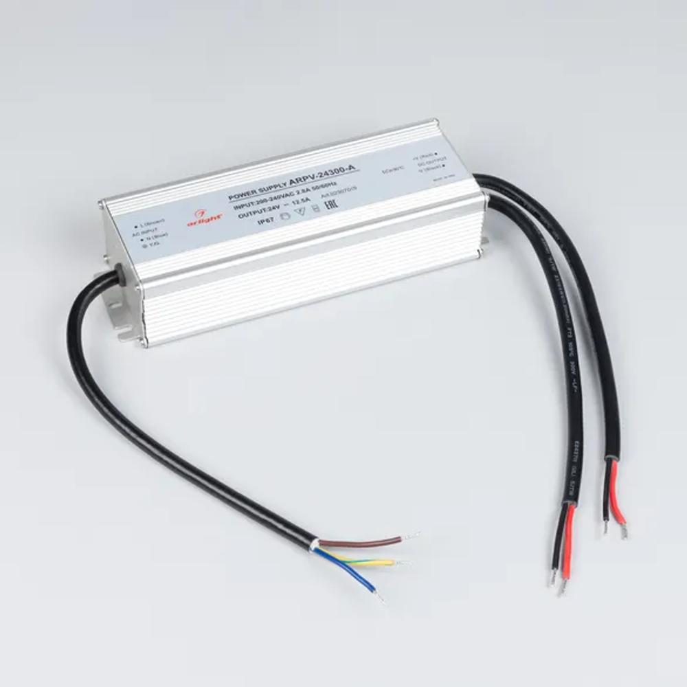 Блок питания ARPV-24300-A (24V, 12.5A, 300W) (Arlight, IP67 Металл, 3 года) 023070(1)