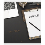 Тетрадь 96л., А5, клетка, Alingar "Office", скрепка, мелованный картон( стандарт), блок офсет, 5 дизайнов в пленке т/у