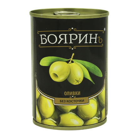 Оливки зеленые без косточки Бояринъ 280 гр