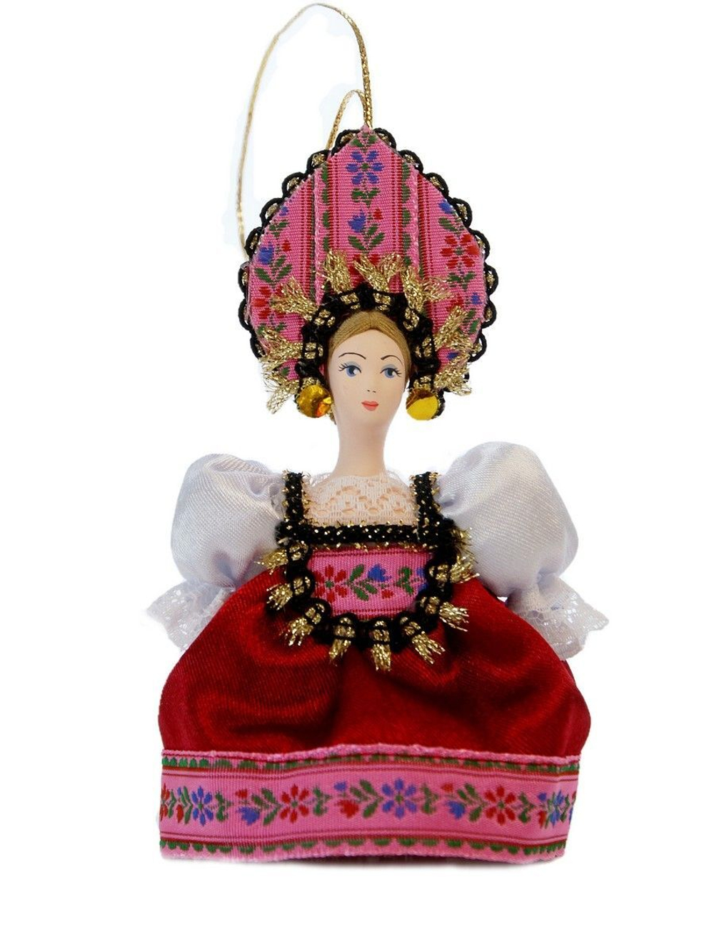 Кукла подвеска  Девушка в русском сарафане.