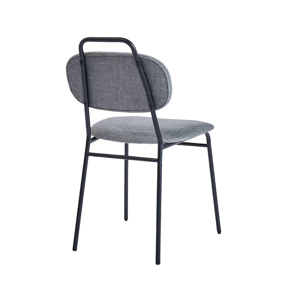 Стул MOLLY разборный черный каркас серое сиденье
