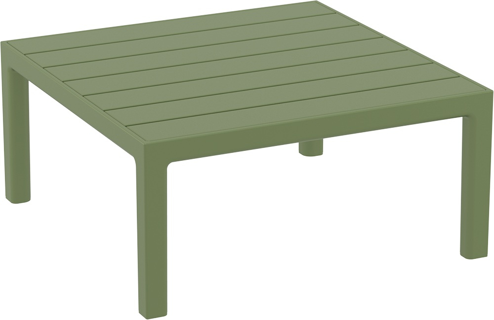 Столик пластиковый кофейный Siesta Contract Portofino Lounge, оливковый