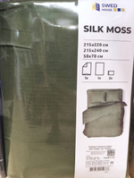 Комплект постельного белья 2 спальный Евро-стандарт SILK MOSS, хлопок-лён