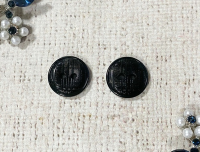 Пуговицы, d 1,8 см, 2 прокола, чёрный