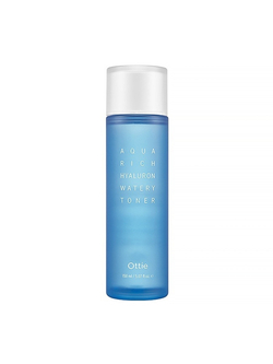 Ottie Aqua Rich Hyaluron Watery Toner тонер гиалуроновый для интенсивного увлажнения кожи