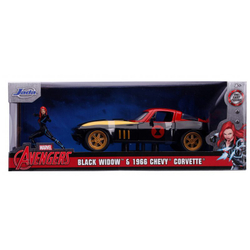 Avengers - автомобиль Chevy Corvette 1966 1:24 + фигурка Черной вдовы 3225014