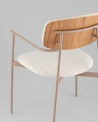 Стул с подлокотниками Talio, бежевый, бежевые ножки