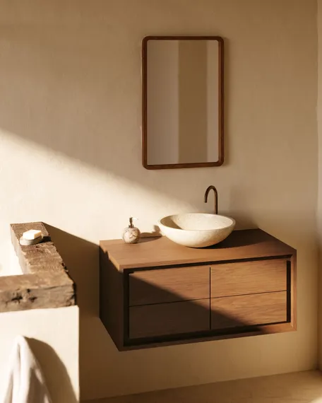 Shamel Зеркало из массива тика с отделкой под орех 45 x 70 см