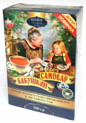 Чай Бабушкин Самовар купаж гран-лист 200 гр кор1/32 шт