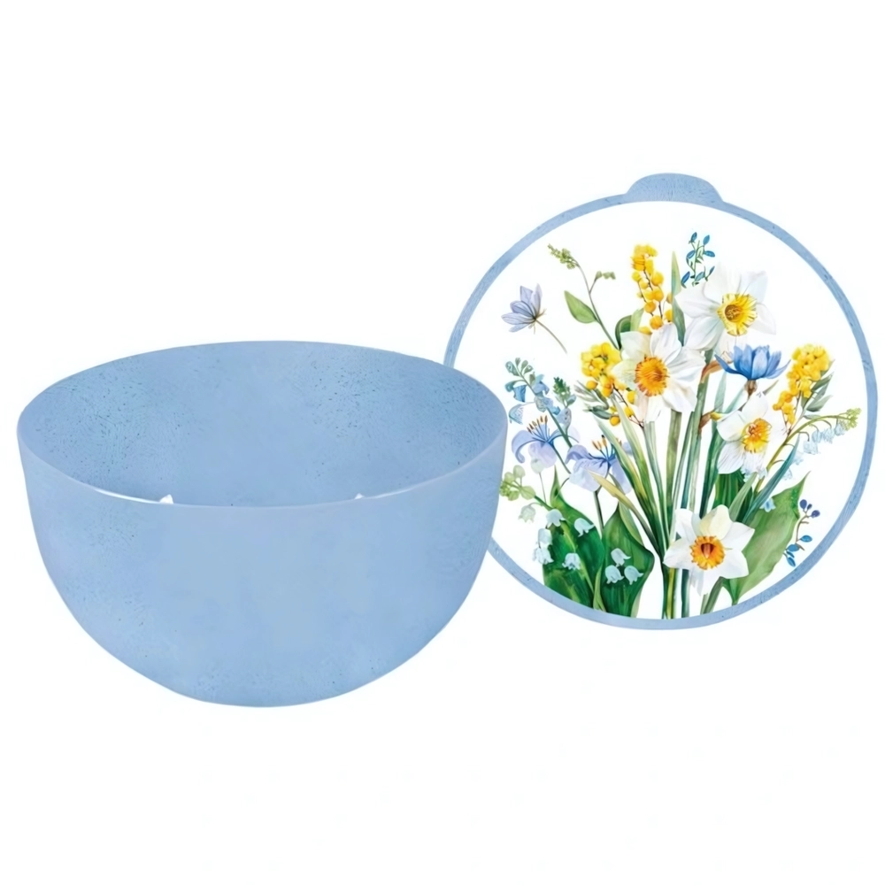 Миска пластиковая 3л «Весенний сад» с крышкой 4359725