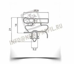 Уплотнитель для холодильника  Electrolux ENB 38400W8 м.к. 680*570 мм(010 АНАЛОГ)