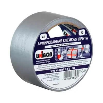 Монтажная лента Unibob армированный скотч 48 мм x 10 м