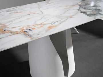 Обеденный стол 1135/DT957 из керамики в мраморной отделке Oval Barrel Испания