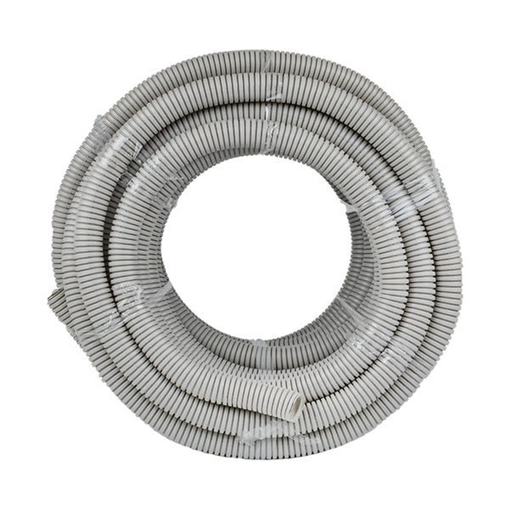Труба гофр, ПВХ с протяжкой d32 мм (30 м) серая EKF-Plast