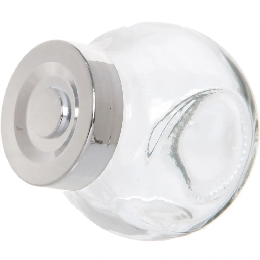 Банка для продуктов стеклянная 100 мл с крышкой, плоская