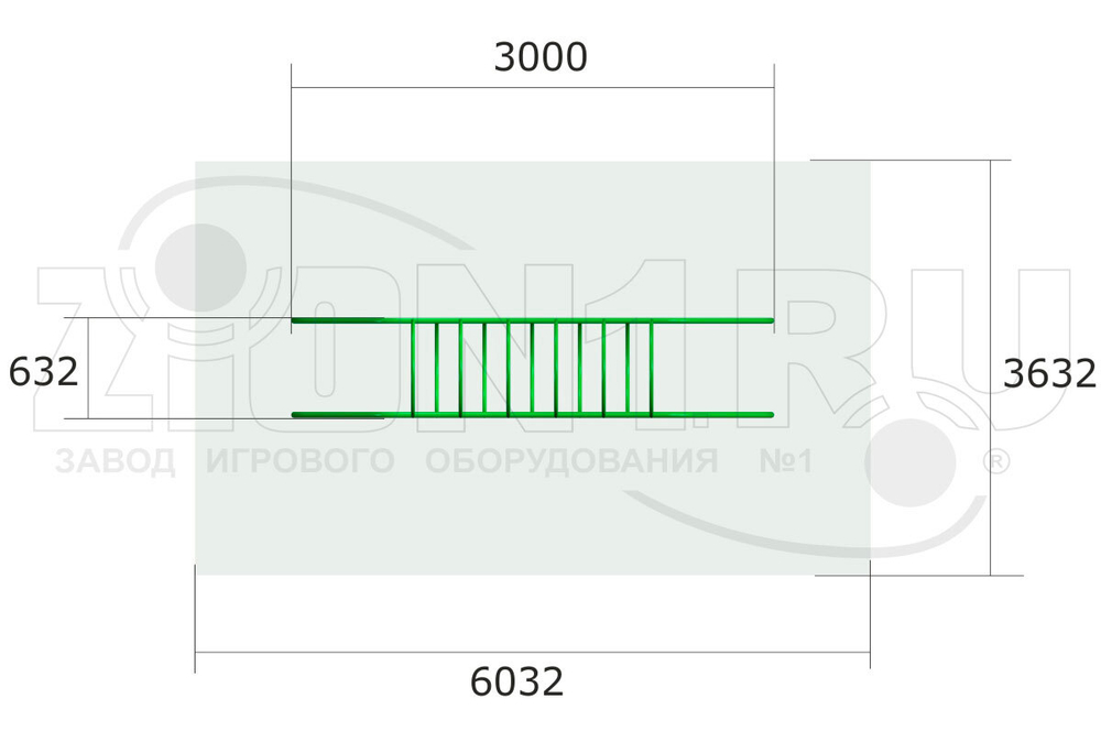Лаз Кольца ЭЛ008 для детской площадки